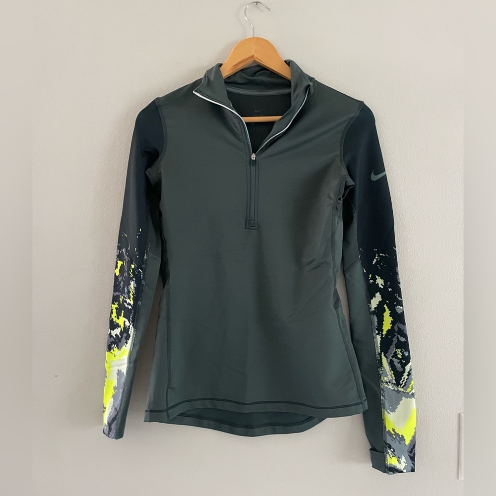 Nike Pro Hyperwarm Grey 1/4 Zip Pullover